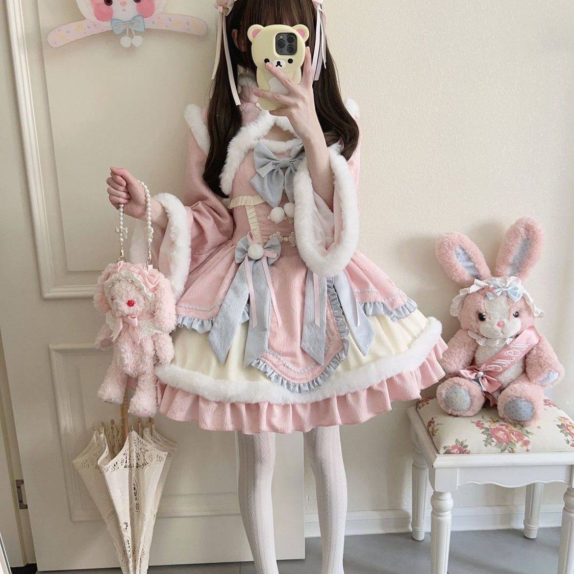 ABC大码少女原创设计Lolita洋装新年圣诞jsk吊带连衣裙冬季加厚可,模玩/动漫/周边/娃圈三坑/桌游,lolita洛丽塔/软妹装/洋装,淘宝优惠券,粉丝福利购,淘宝优惠卷