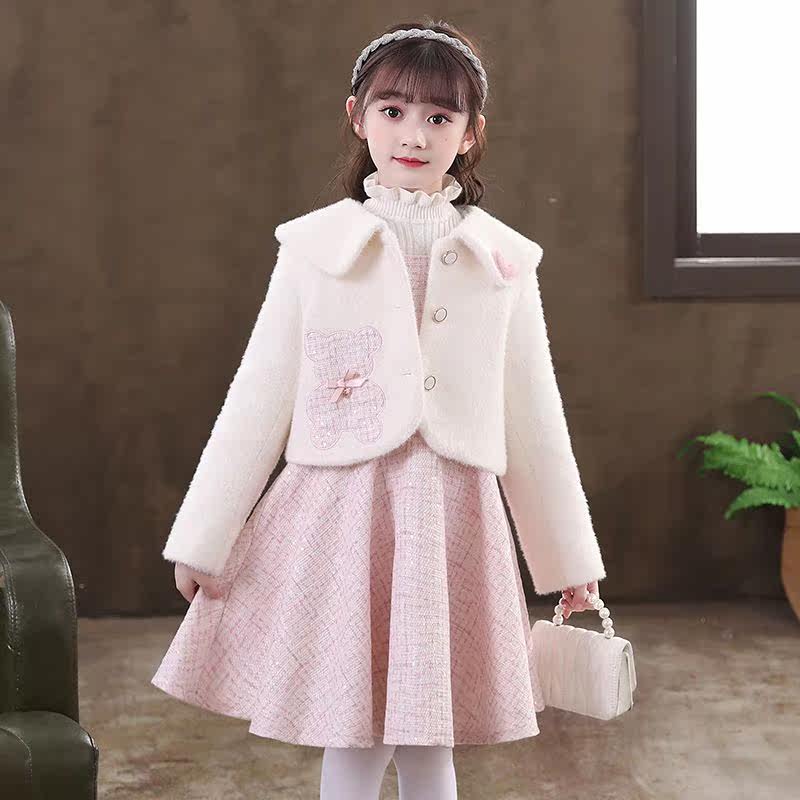 ABC女童冬装2025新款儿童套装小香风洋气韩版公主裙小女孩冬季连,童装/婴儿装/亲子装,儿童运动套装,淘宝优惠券,粉丝福利购,淘宝优惠卷