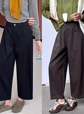 桐桐佳秋款新款休闲百搭气球裤宽松显瘦小个子九分直筒裤nv88111