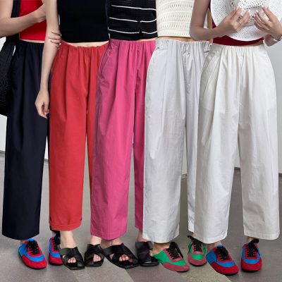 夏季新款九分防晒花苞裤子