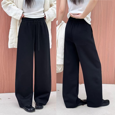 桐桐佳~春款休闲弯刀裤女宽松