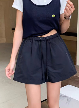 夏季新款休闲短裤女松紧腰宽松