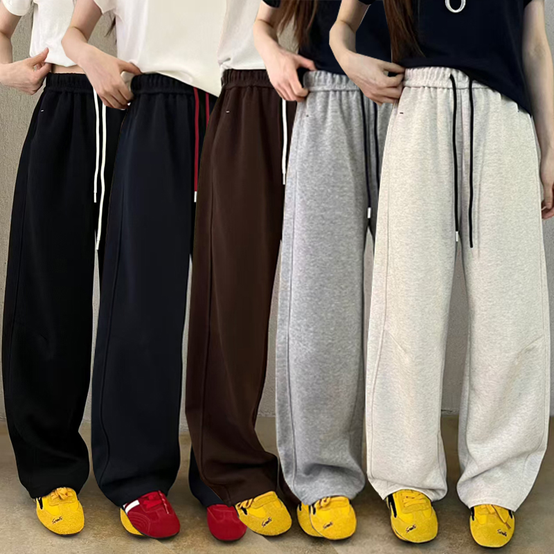 桐桐佳秋厚料休闲窄版阔腿裤