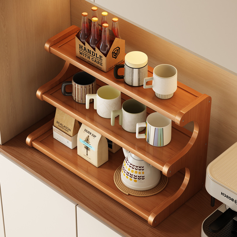 储物架收纳架楠竹高颜值桌面