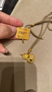 澳门专柜代购老铺黄金花丝葫芦（小号）吊坠 现场付款