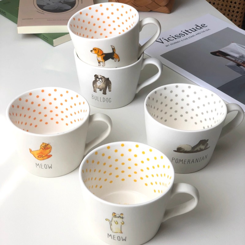大厂订单陶瓷马克杯涂鸦可爱
