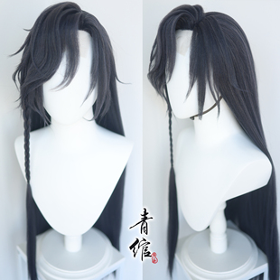 青绾 蓝黑色仿手勾COS 代号鸢 傅融散发芙蓉假发套 其他角色来图
