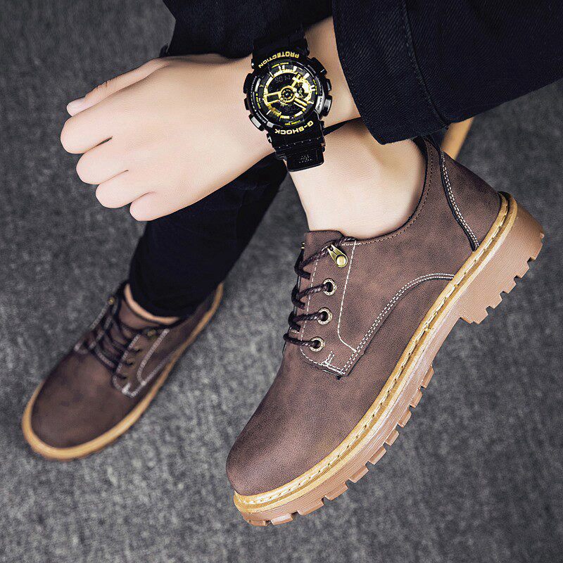 캐주얼 가죽 신발 노동 보호 건설 현장 작업 신발 내마모성 방수 여름 작업 펑크 방지 미끄럼 방지 작업복 남성 신발