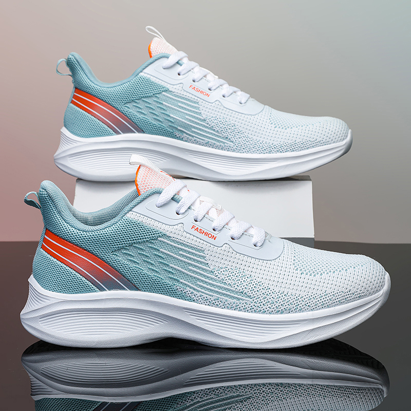 飞织网面青少年运动鞋学生跑步鞋