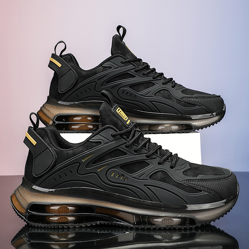 黑色潮牌2025冬季特大码运动休闲鞋45透气老爹鞋46厚底47男潮鞋48