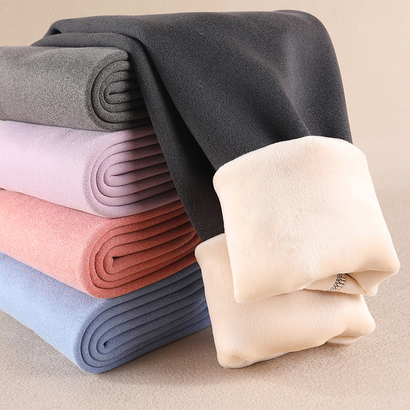 男女童一体绒高腰保暖裤