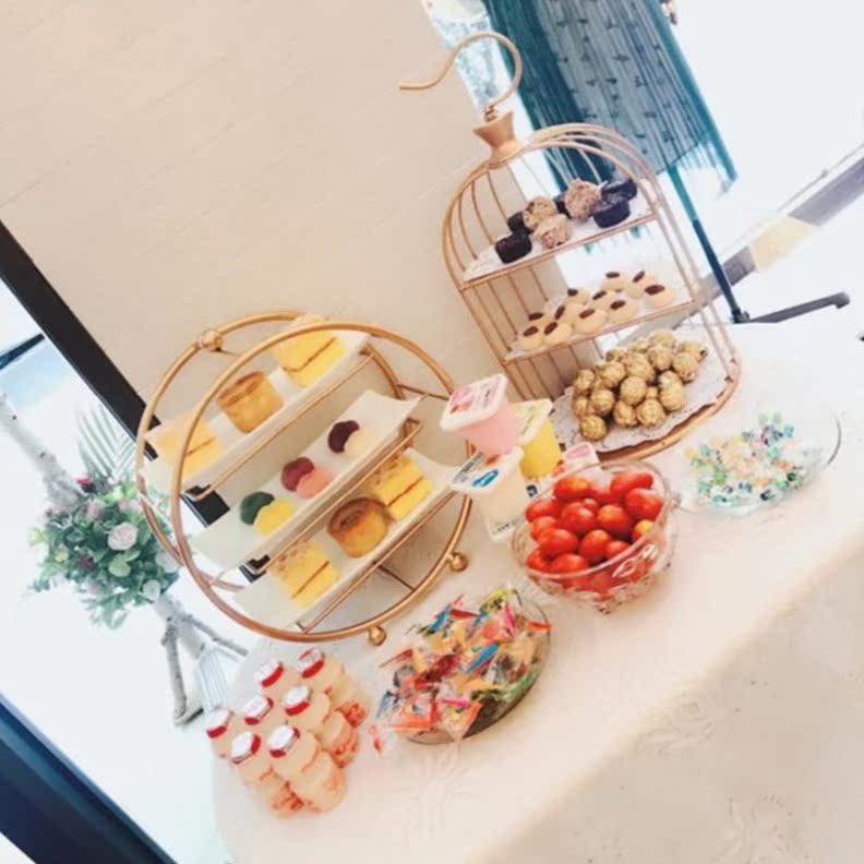 果盘酒店装饰三层时尚欧式架吐司双层零食茶点特色圆形点心鸟笼在类目 餐饮具, 餐具, 果盆/果盘/果篮中 - 来自Buy2taobao.com提供专业的淘宝代购服务