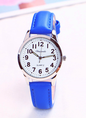 小表盘可爱学生手表小女孩宝宝男孩子皮带简约儿童石英电子卡通表