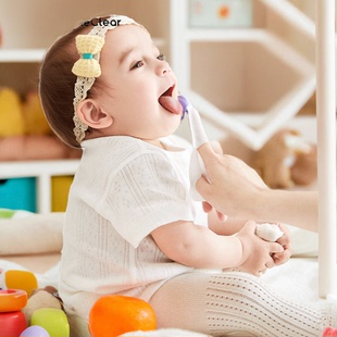 唐克力婴儿口腔清洁器婴幼儿纱布指套巾舌0-1-2岁新生儿苔清洁器