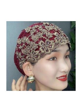 回族头巾包头帽民族春夏女帽子头套头饰遮白发妈妈款新款盖头纱巾