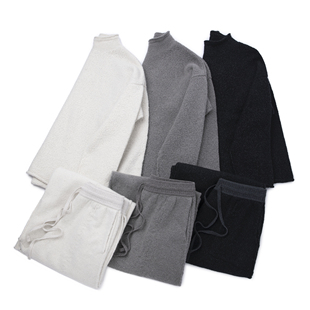 套装 &休闲阔腿羊绒裤 意单CASHMERE重磅半高领套衫 LEMAER乐玛尔