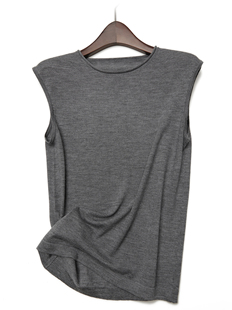 LEMAER乐玛尔 设计精纺山羊绒背心 法国客户CASHMERE自然卷边&包袖