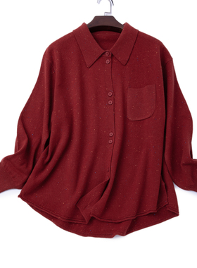 LEMAER乐玛尔 欧单100%WOOL「新年」POLO翻领红色保暖百搭羊毛衫