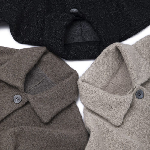 定制手工陶瓷扣羊绒外套