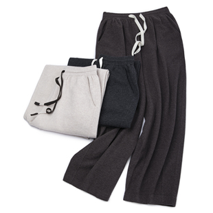 LEMAER乐玛尔 法国客户定制100%CASHMERE可挽边设计休闲羊绒裤