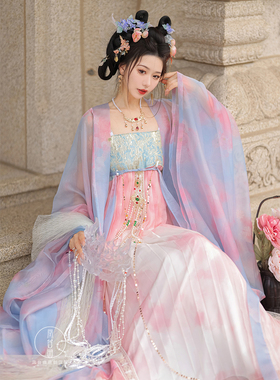 凤台曲原创汉服大袖衫齐胸裙（玄鸟） 新品