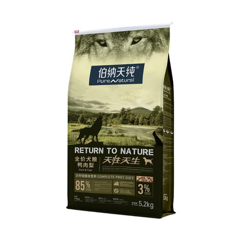 山姆热卖伯纳天纯原始狩猎系列全价犬粮5.2kg大型小型狗粮鸭肉梨