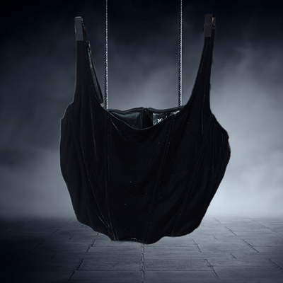 KS暗黑哥特风亚文化丝绒鱼骨小吊带背心女修身短款辣妹上衣