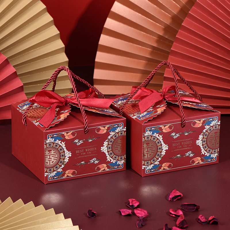 2022新款婚庆婚礼创意喜糖袋糖果盒包装盒礼盒装结婚喜糖盒子空盒
