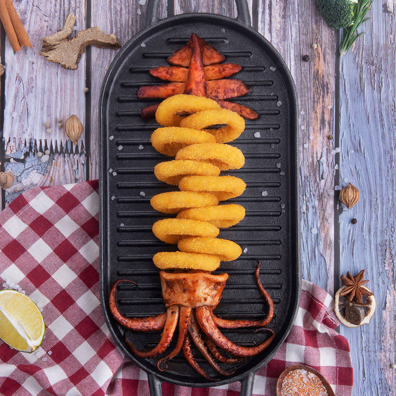 正大香酥鱿鱼圈400g/袋速冻深海鱿鱼圈零食油炸裹粉冰袋包邮发货