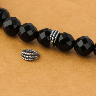 S925纯银龙爪卡环隔珠兽爪隔片跑环星月凤眼金刚108手串配件