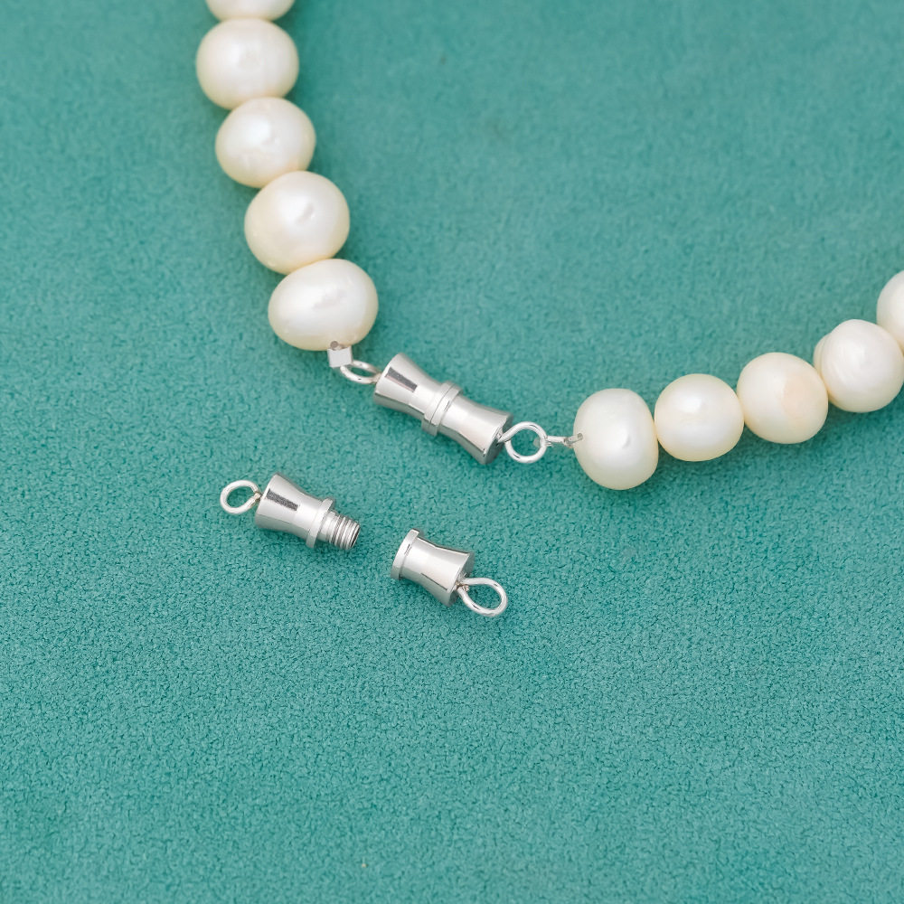 项链扣子接头925纯银珍珠手链手工diy配件龙虾弹簧扣螺旋链接扣头