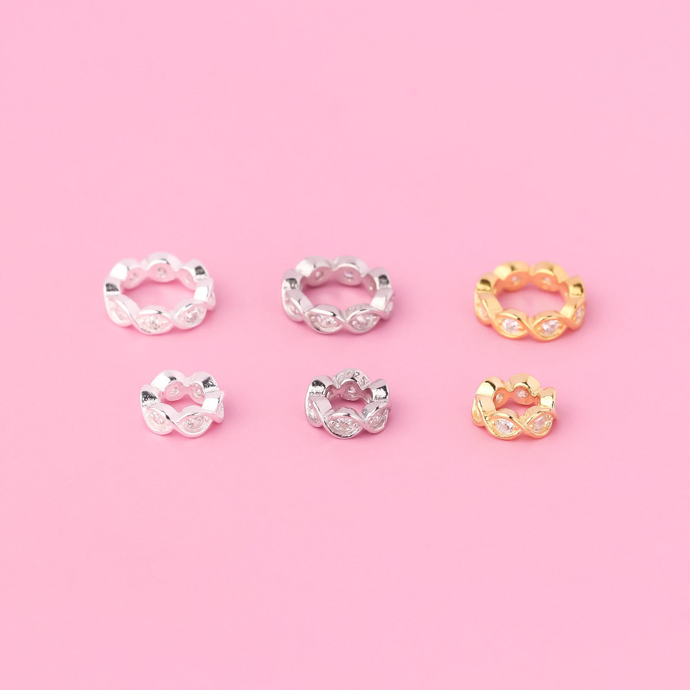 s925纯银锆石DIY配件微镶带钻隔片垫片隔珠水晶手链项链串珠配饰,饰品/流行首饰/时尚饰品新,其他DIY饰品配件,淘宝优惠券,粉丝福利购,淘宝优惠卷