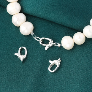 s925纯银链形龙虾扣椭圆形弹簧扣diy链条项链手链连接收尾扣配件