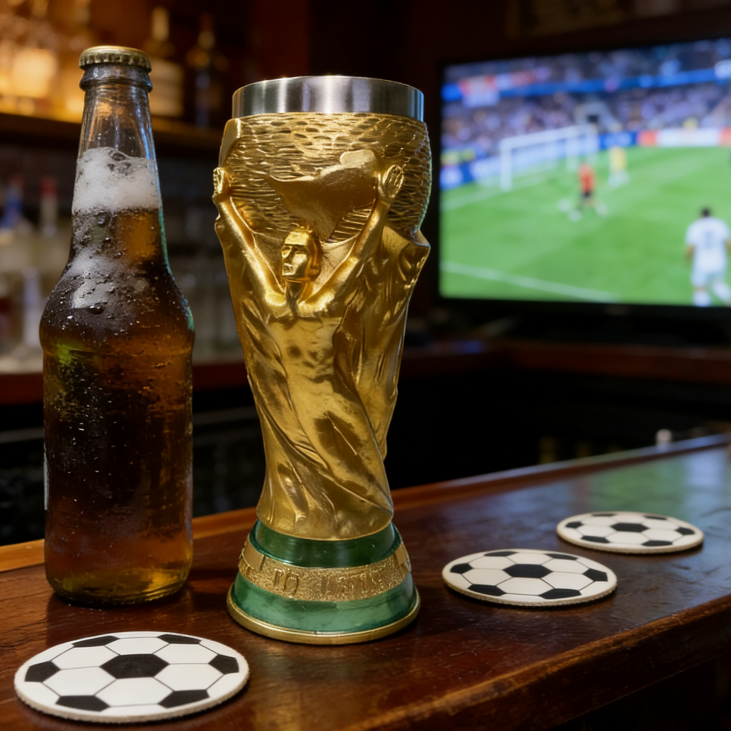 世界1杯镀金大力神杯啤酒杯礼品