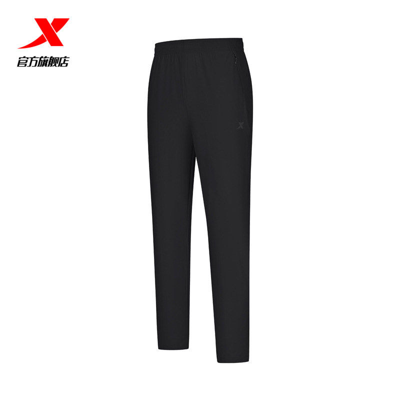 特步梭织九分裤女款2026夏季冰丝速干弹性直筒运动裤974228690204