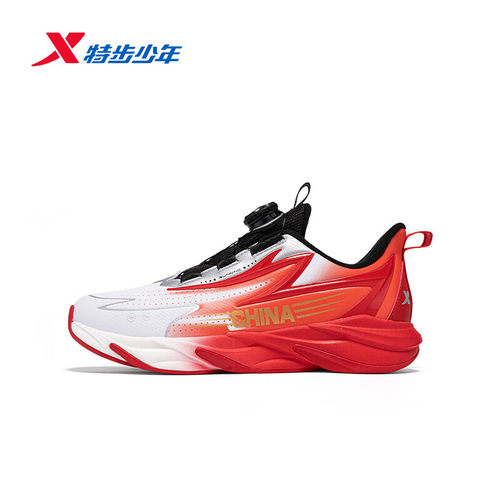 特步男大童跑鞋2025冬季新款皮面