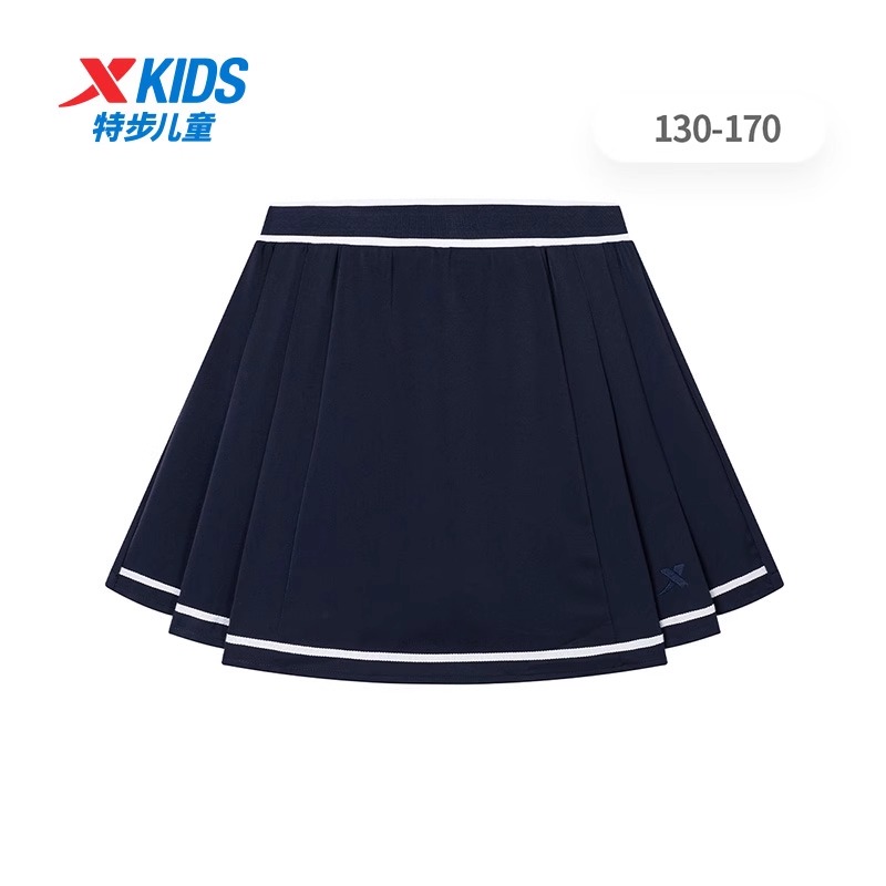特步兒童時尚休閑速干百褶裙褲