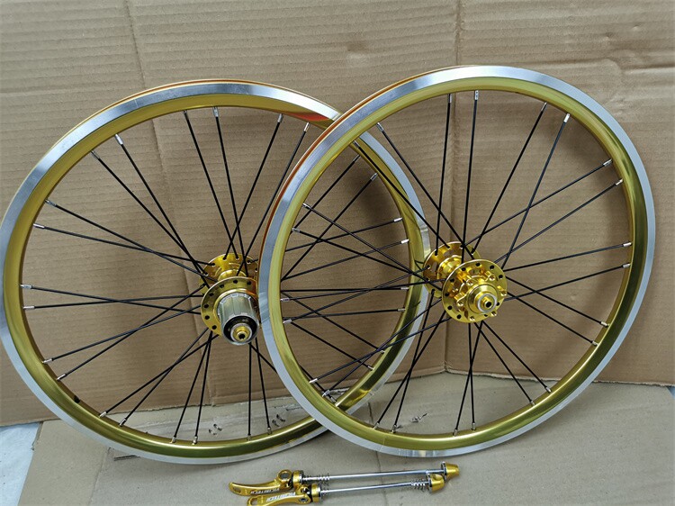 法斯特 20寸碟V刹 4培林/镂空花鼓/轻小轮车折叠车轮组 406轮组