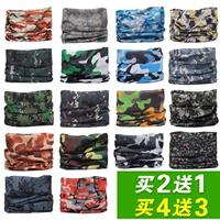Ngụy trang Khăn trùm đầu ngoài trời Liền mạch đa dạng Magic Turban Bib Cưỡi cổ Che mặt nạ Mũ chắn gió - Kerchief / Earflap khăn ống nam