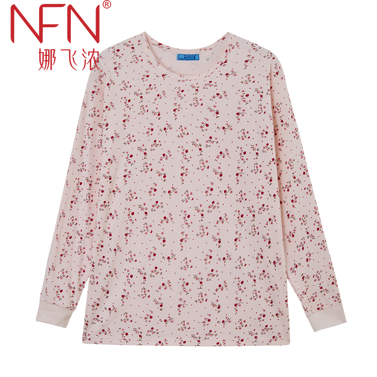 中老年女士针织圆领全棉棉