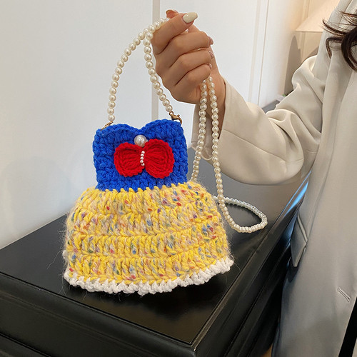 白雪公主手工编织钩织毛线包