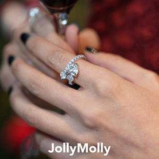 love戒指 JollyMolly小众设计925银轻奢礼物full 江向北同款