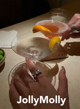 JollyMolly小众设计师925银轻奢生日礼物网红重工蝴蝶满钻戒指