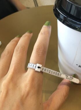 JollyMolly戒指测量带 美码尺码简易测量圈手寸圈