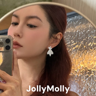 JolkyMolly925银原创设计轻奢礼物闺蜜精致百搭重工双用锦鲤耳钉