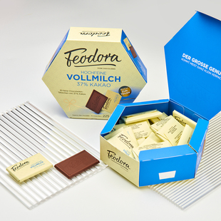 德国feodora公爵夫人赌神进口高端黑巧克力整盒散装 零食糖果225g