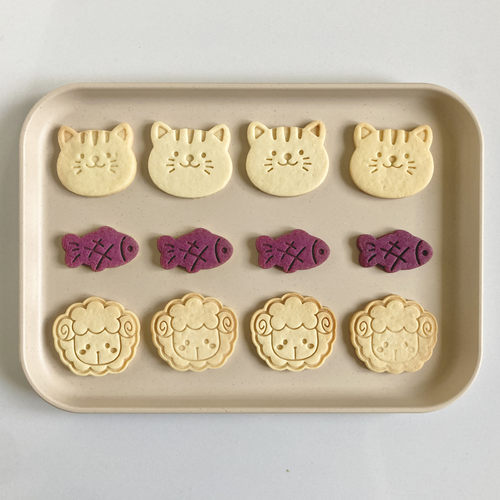 饼干模具可爱动物小猫小鱼卡通按压式立体曲奇烘焙压模翻糖小羊