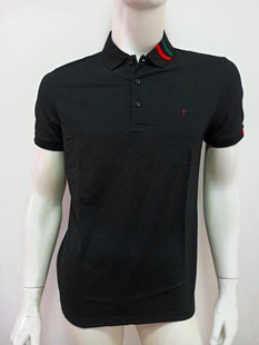 T恤 黑色 夏装 安志系列韩版 短袖 都市休闲款 男士 POLO透气面料