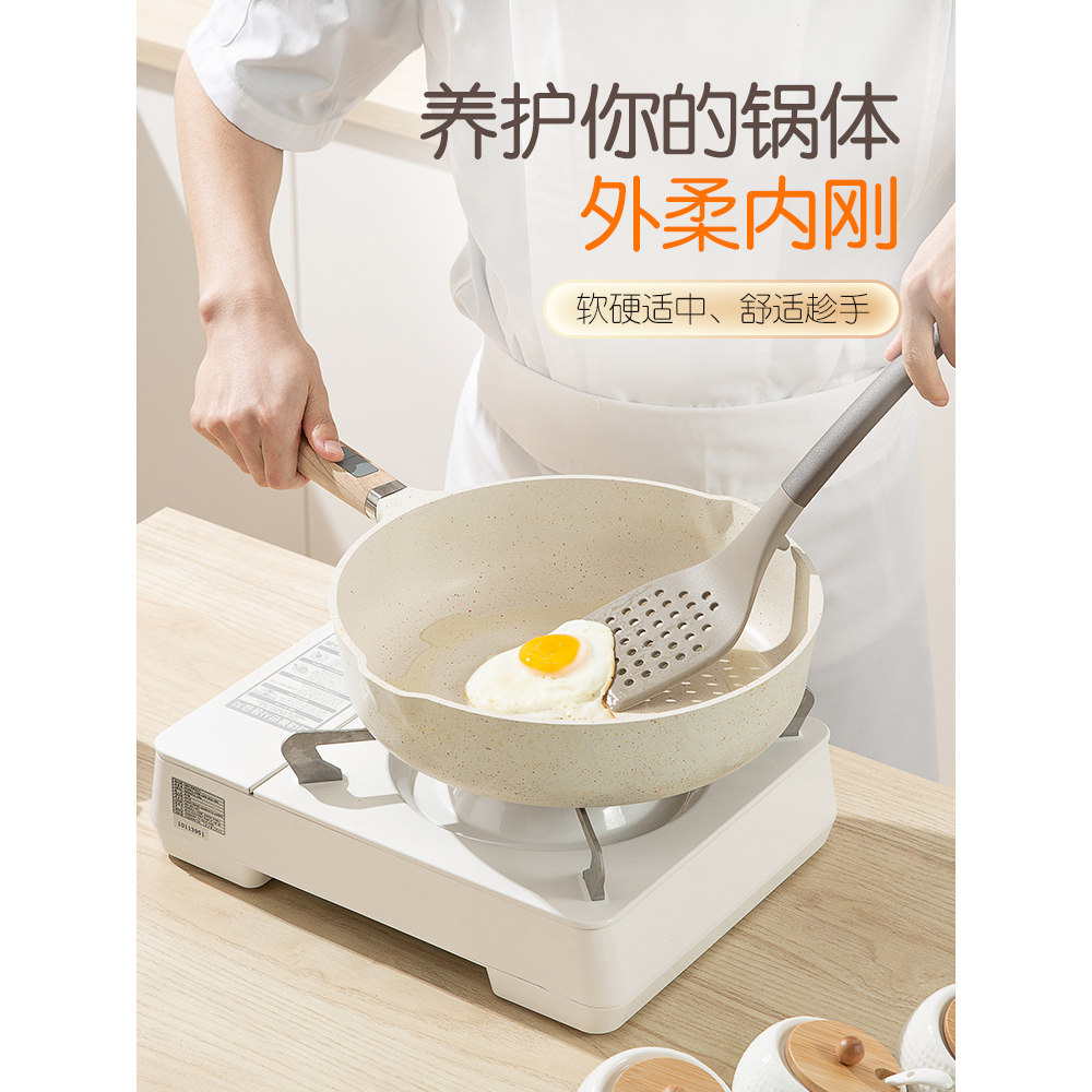 双枪硅胶锅铲不粘锅专用炒菜铲子汤勺家用食品级耐高温勺铲套装