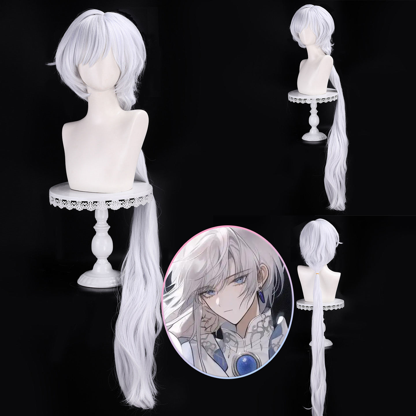 漂流假发月城雪兔COS130cm长发